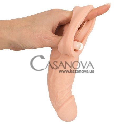 Основное фото Удлиняющая насадка на член Nature Skin Penis Sleeve телесная 21 см