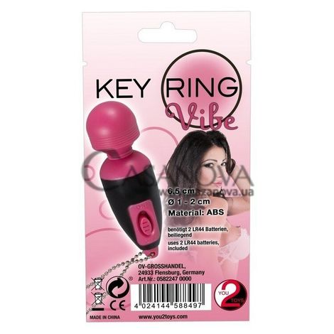 Основне фото Кліторний стимулятор Key Ring Vibe чорно-рожевий