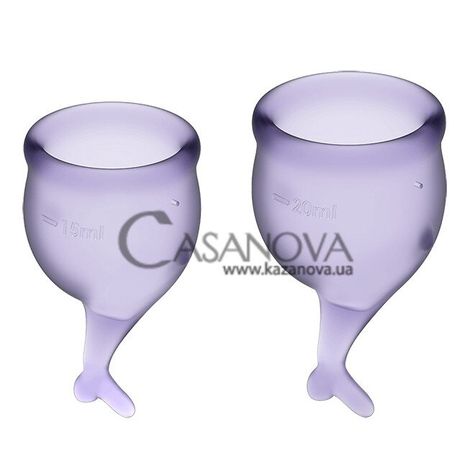 Основне фото Набір із 2 менструальних чаш Satisfyer Feel Secure фіолетовий