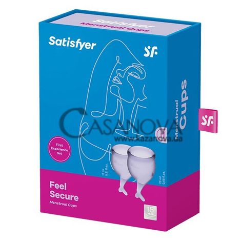 Основное фото Набор из 2 менструальных чаш Satisfyer Feel Secure фиолетовый