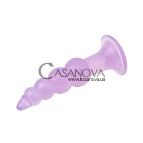 Основное фото Анальная пробка Hi-Rubber Bumpy Butt Plug фиолетовая 14,4 см