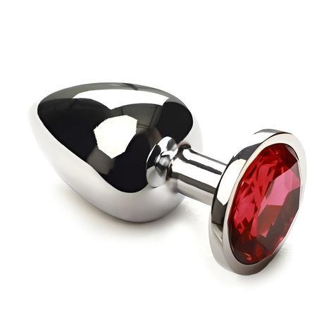 Основное фото Анальная пробка Silver Pink-Rhodolite L серебристо-розовая 9 см