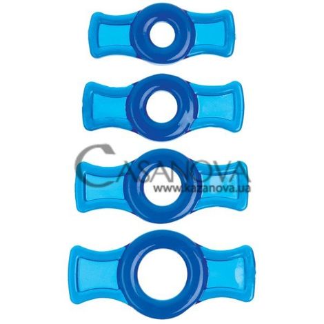 Основное фото Эрекционные кольца TitanMen Cock Ring Set голубые