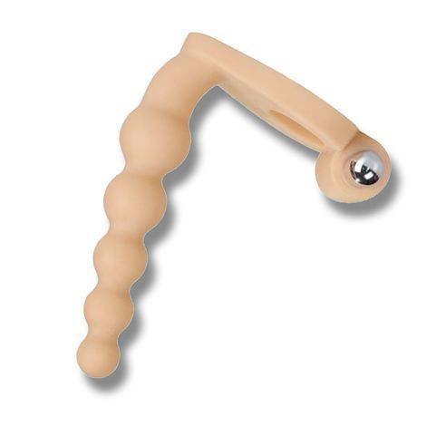 Основное фото Кольцо с анальным вибростимулятором Lovetoy The Ultra Soft Bead 6.5'' телесное