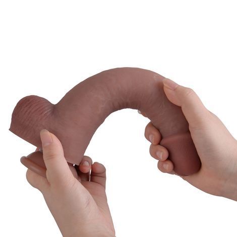 Основное фото Реалистичный фаллоимитатор на присоске Erospace Natural Play Silicone Dildo D2 телесный 20,6 см