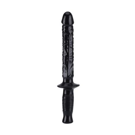 Основное фото Реалистичный фаллоимитатор с ручкой Get Real The Manhandler 14.5 Inch чёрный 37 см