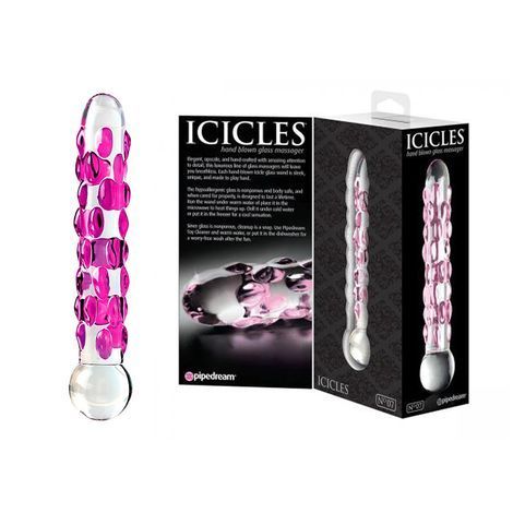 Основное фото Стеклянный фаллоимитатор Pipedream Icicles №7 прозрачный 18 см