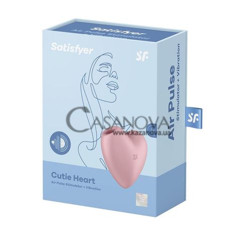 Основное фото Вакуумно-волновой стимулятор Satisfyer Cutie Heart розовый 7 см
