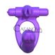 Дополнительное фото Насадка для двойного проникновения Fantasy C-Ringz Silicone Double Penetrator Rabbit фиолетовый 17,8 см