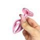 Дополнительное фото Анальная пробка EGZO Pink Perl Heart Plug S розовая с золотистым кристаллом 7,1 см