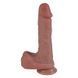 Дополнительное фото Реалистичный фаллоимитатор на присоске Erospace Natural Play Silicone Dildo D2 телесный 20,6 см