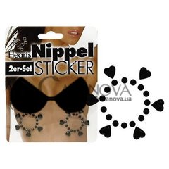 Основне фото Пестиси-наклейки Cottelli Collection Hearts Nippel Sticker чорні