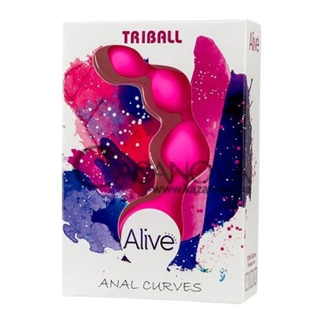 Основное фото Анальная цепочка Alive Triball Pink розовая 15 см