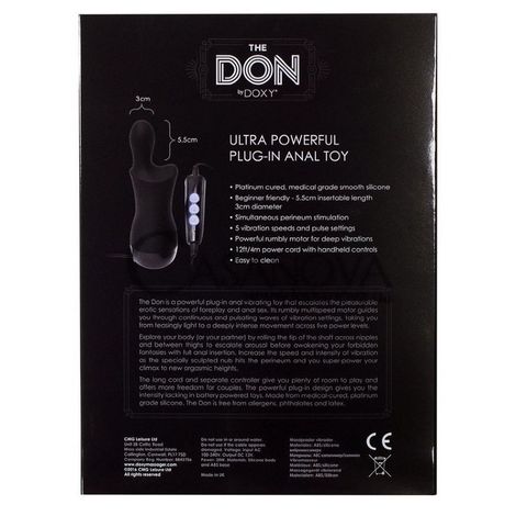 Основное фото Анальный вибростимулятор Doxy The Don чёрный 19 см