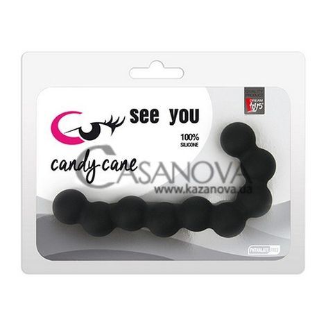 Основне фото Анальні буси See You Candy Cane чорні 13,1 см