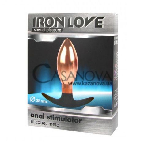 Основное фото Анальная пробка Iron Love IL-28008-GLD золотистая 10,6 см