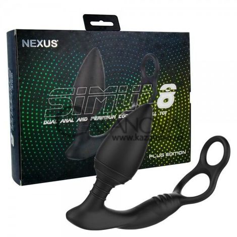 Основне фото Вібромасажер простати Nexus Simul8 Plug Edition чорний 10,2 см