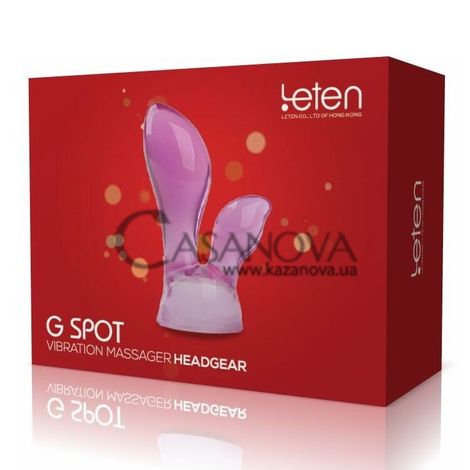 Основное фото Насадка для вибромассажёра Leten G Spot Vibration Massager Headgear SO3601 фиолетовая 10,5 см