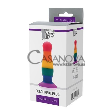 Основное фото Анальная пробка на присоске Colourful Plug разноцветная 14,5 см