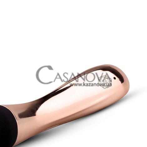 Основне фото Вібромасажер Rosy Gold Nouveau Curve Massager рожеве золото з чорним 21 см