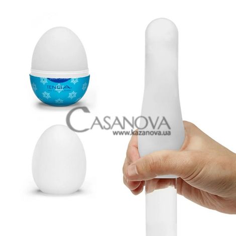 Основное фото Мастурбатор-яйцо с охлаждающим лубрикантом Tenga Egg Easy Beat Snow Crystal прозрачный