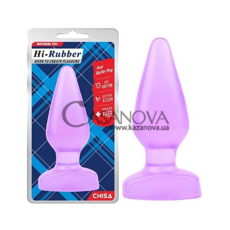 Основне фото Анальна пробка Hi-Rubber Anal Stuffer Plug фіолетова 15,5 см