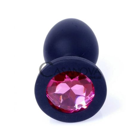 Основне фото Анальна пробка Jewellery Pink Crystal чорна 7 см