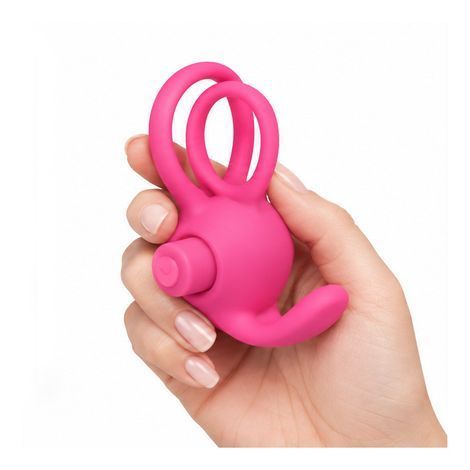 Основное фото Двойное эрекционное виброкольцо Lovetoy Power Clit Duo Silicone Cockring розовое