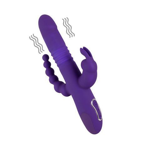 Основное фото Тройной вибратор с ротацией и пульсацией You2Toys Sweet Smile Thrusting Pearl Triple Vibrator фиолетовый 24,8 см