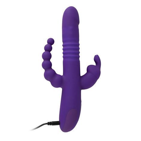 Основное фото Тройной вибратор с ротацией и пульсацией You2Toys Sweet Smile Thrusting Pearl Triple Vibrator фиолетовый 24,8 см