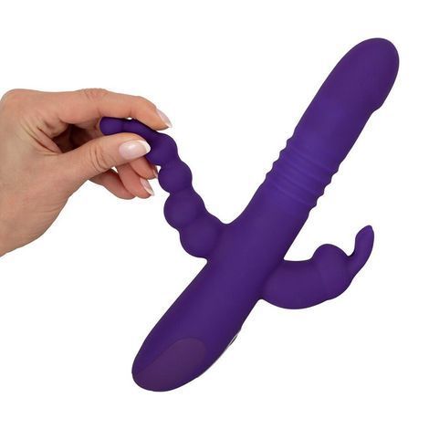 Основное фото Тройной вибратор с ротацией и пульсацией You2Toys Sweet Smile Thrusting Pearl Triple Vibrator фиолетовый 24,8 см