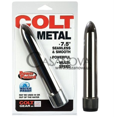 Основное фото Вибратор Colt Metal серебристый 19 см