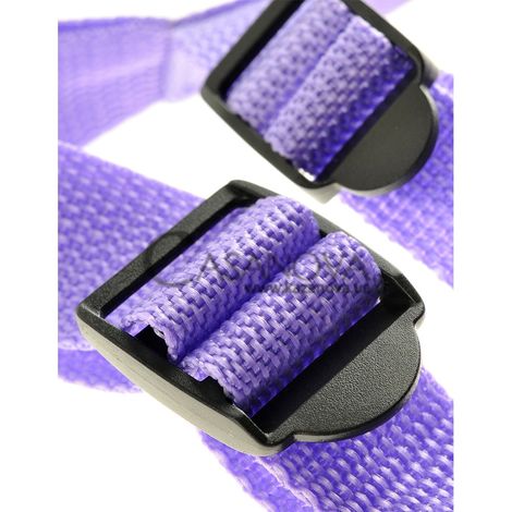 Основне фото Жіночий страпон Dillio Strap-On Suspender Harness Set фіолетовий 17,8 см