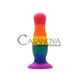Дополнительное фото Анальная пробка на присоске Colourful Plug разноцветная 14,5 см