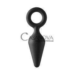 Основное фото Анальная пробка с кольцом Fantasstic Ring Plug чёрная 8,5 см