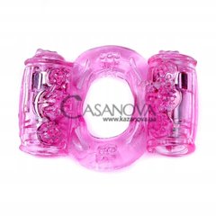 Основное фото Эрекционное кольцо с вибрацией Boss Series Ring Double 67-00033 розовое