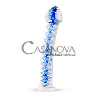 Основное фото Стеклянный фаллоимитатор Gildo Glass Dildo No. 4 голубой 17,5 см