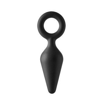 Основное фото Анальная пробка с кольцом Fantasstic Ring Plug чёрная 8,5 см