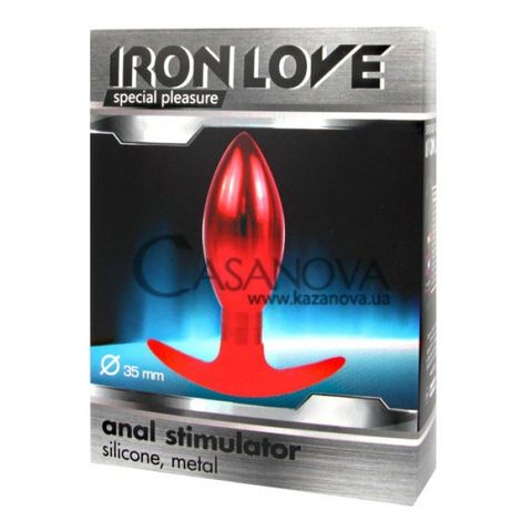 Основное фото Анальная пробка Iron Love IL-28008-RED красная 10,6 см