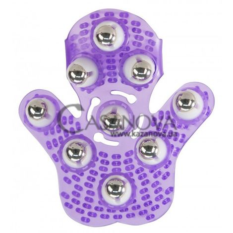 Основное фото Перчатка для массажа Roller Balls Massager пурпурная