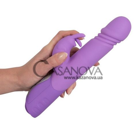 Основное фото Rabbit-вибратор Sweet Smile Push Vibrator фиолетовый 25 см
