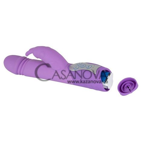 Основное фото Rabbit-вибратор Sweet Smile Push Vibrator фиолетовый 25 см
