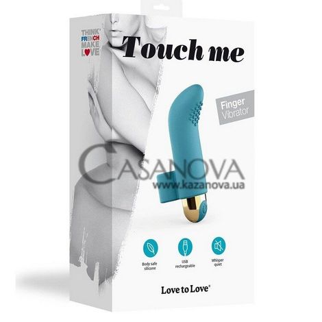 Основное фото Вибронасадка на палец Love To Love Touch Me голубая 8,6 см