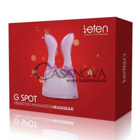 Основне фото Насадка для вібромасажера Leten G Spot Vibration Massager Headgear SO3602 фіолетова 6 см
