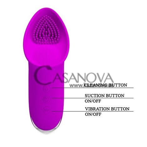 Основне фото Вакуумний кліторальний стимулятор з вібрацією Pretty Love Isaac фіолетовий 13,8 см