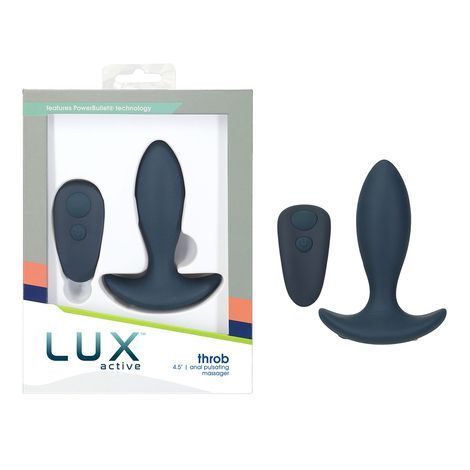 Основне фото Анальна пробка-пульсатор Lux Active Throb темно-синя 11,5 см