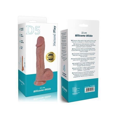 Основное фото Реалистичный фаллоимитатор на присоске Erospace Natural Play Silicone Dildo D5 телесный 22 см