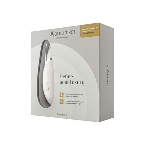 Основное фото Вакуумный стимулятор Womanizer Premium 2 Warm Gray серый 15,5 см