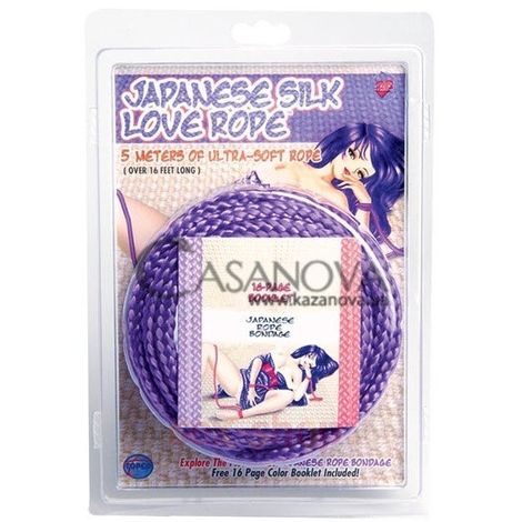 Основное фото Верёвка для бондажа Japanese Silk Love Rope пурпурная 5 м