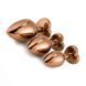 Дополнительное фото Анальная пробка EGZO Dark Gold Heart Plug S золотистая с бирюзовым кристаллом 7,1 см